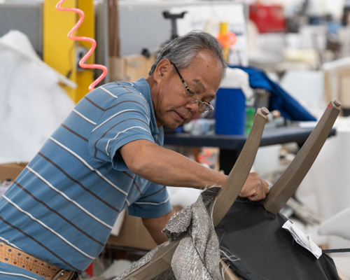 NC Furniture Manufacturer Designmaster Factory Dining Chair Upholstery Process